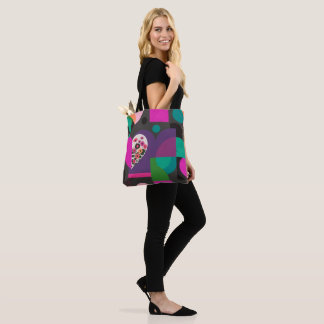Vibrant Pink Botanical Fashion Tote Bag