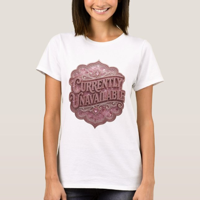 Vibrant Pink CURRENTLY UNAVAILABLE Text Design T-Shirt (Front)