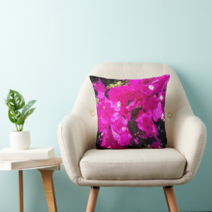 Vibrant Pink Floral Cushion