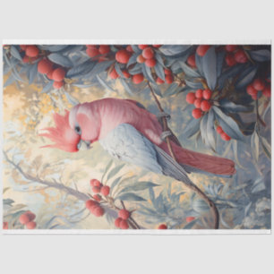 Vibrant Pink Galah Cockatoo Decoupage Tissue Paper