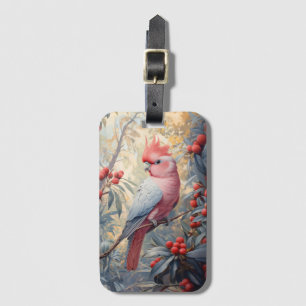 Vibrant Pink Galah Cockatoo Luggage Tag