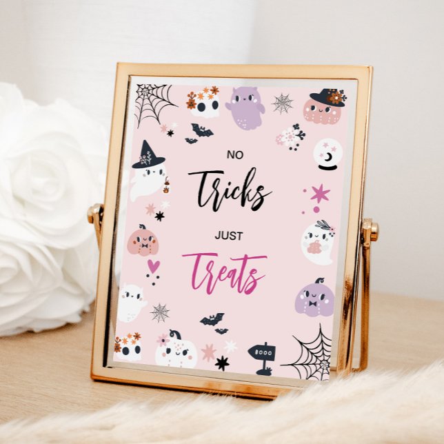 Vibrant Pink Halloween Candy Party Sign (Creator Uploaded)