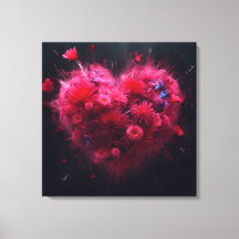 Vibrant Pink Heart Burst