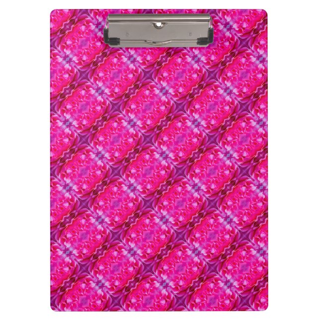 Vibrant pink rose petals M-size floral pattern Clipboard (Front)