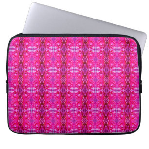 Vibrant pink rose petals M-size floral pattern Laptop Sleeve