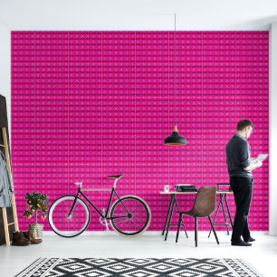 Vibrant pink rose petals XS-size floral pattern Wallpaper