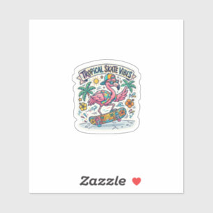 Vibrant Pink Summer Skater Decal