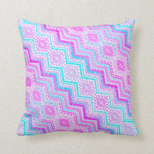 Vibrant Pinks & Turquoises in a ZigZag Stripe Cushion