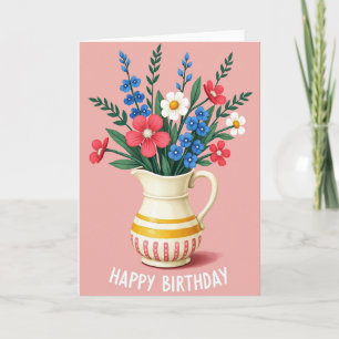Vibrant Pitcher Birthday Card