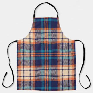 Vibrant Plaid: Autumn Textile Design Apron