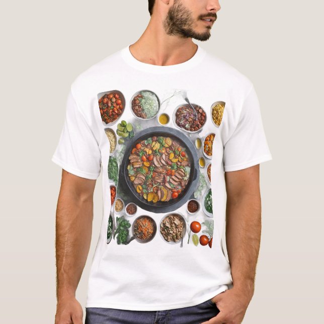 Vibrant Plant-Based Feast T-Shirt (Front)