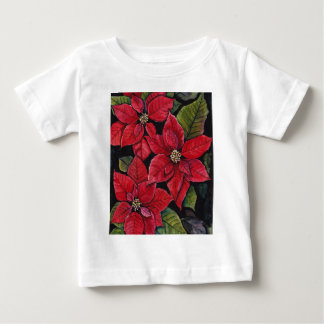 Vibrant Poinsettia In Watercolor Baby T-Shirt