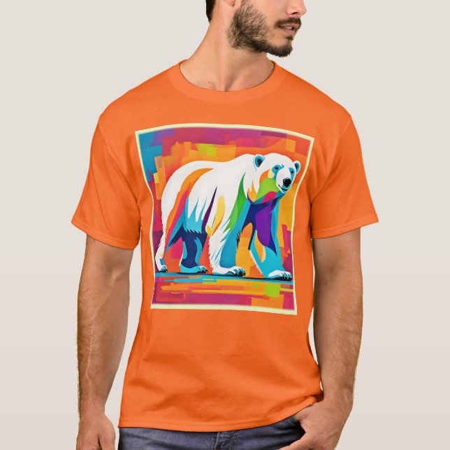 Vibrant Polar Bear T-Shirt (Front)