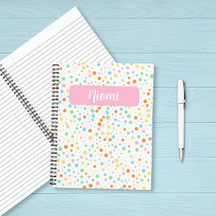 Vibrant Polka Dot Spiral Notebook