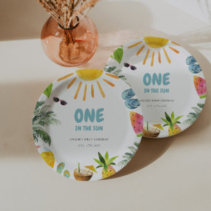 Vibrant Pool Party  Paper Plate