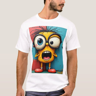 Vibrant Pop Art Chaos Crazy Graphic T-Shirt