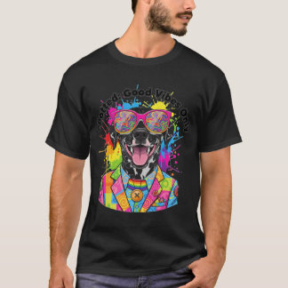 **Vibrant Pop-Art Dalmatian Dog with Rainbow Sungl T-Shirt