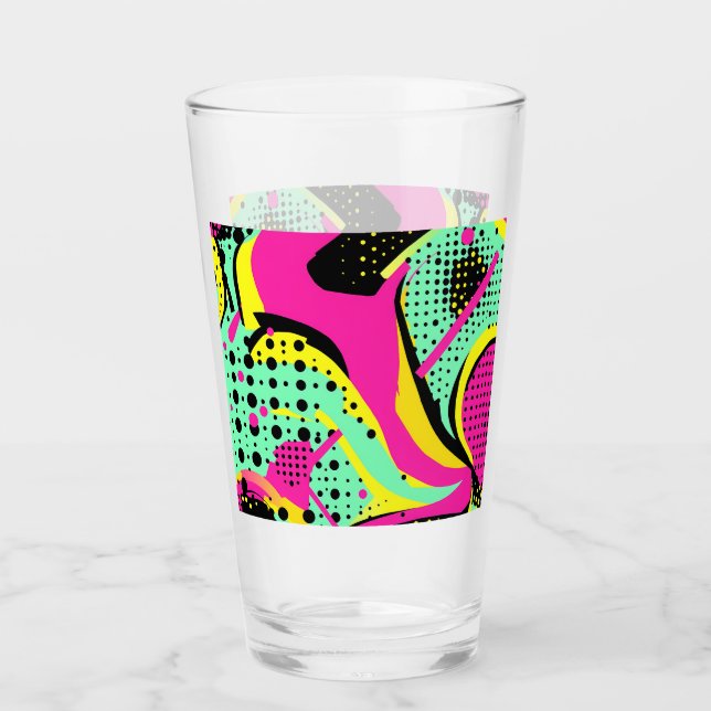 Vibrant Pop Art  Glass (Front)