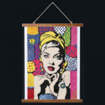 Vibrant Pop Art Portrait Retro Art Hanging Tapestry<br><div class="desc">Elevate your space with this vibrant pop art portrait, a stunning blend of retro design and modern flair. This AI-generated Wood Topped Wall Tapestry is a perfect addition to any home or office decor, bringing bold colours and a lively composition to your walls. Ideal for fans of pop culture and...</div>