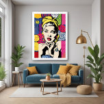 Vibrant Pop Art Portrait Retro Wall Art Poster<br><div class="desc">Elevate your space with this vibrant pop art portrait, a stunning blend of retro design and modern flair. This AI-generated poster is a perfect addition to any home or office decor, bringing bold colours and a lively composition to your walls. Ideal for fans of pop culture and contemporary art, this...</div>