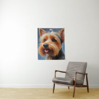 Vibrant Pop Pointillism Yorkshire Terrier Art