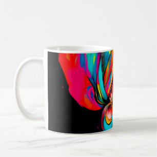 Vibrant Portrait with Colourful Headwrap  Coffee Mug