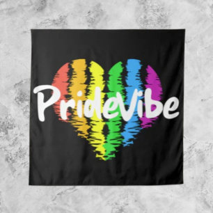 Vibrant PrideVibe Tapestry: Embrace Your Rainbow H Tapestry