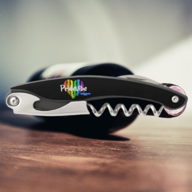Vibrant PrideVibe: Uncork with Rainbow Heart Corkscrew (Creator Uploaded)
