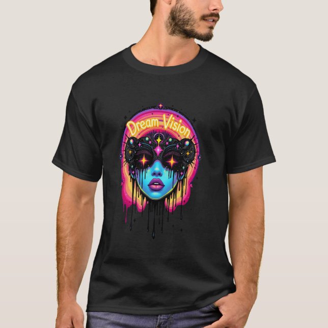 Vibrant Psychedelic Dream Vision with Trippy Rainb T-Shirt (Front)