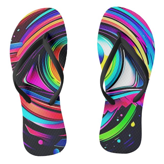 Vibrant Psychedelic Eye Art Jandals (Footbed)