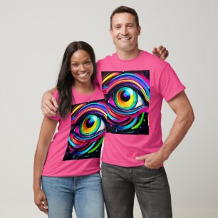 Vibrant Psychedelic Eye Art T-Shirt