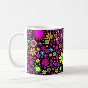 Vibrant Psychedelic Flowers in Bloom-67566 Coffee Mug