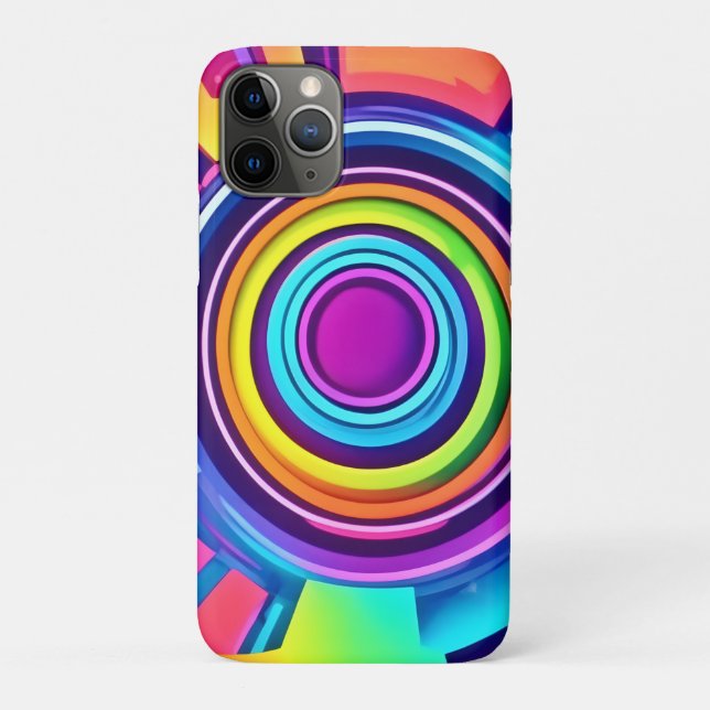 Vibrant Psychedelic Vortex Art Case-Mate iPhone Case (Back)