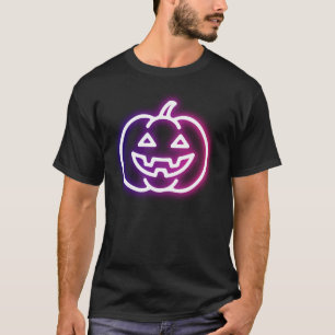 Vibrant PUMPKIN Ghost Glow Halloween Graphic T-Shirt