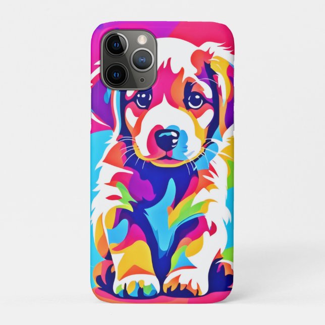 Vibrant Puppy Art Case-Mate iPhone Case (Back)