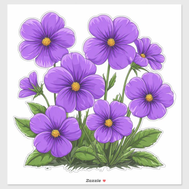 Vibrant Purple Anemone Flowers (Sheet)