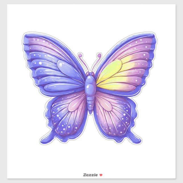 Vibrant Purple Butterfly Balloon Art (Sheet)