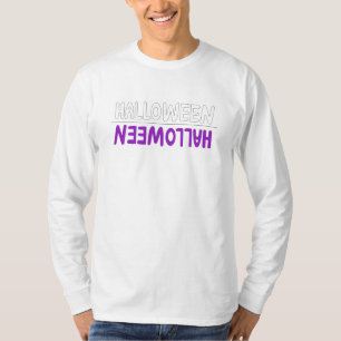 Vibrant Purple Halloween Whimsical Text Feel T-Shirt