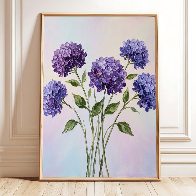 Vibrant Purple Hydrangea Canvas Print - Ready to H (Creator Uploaded)