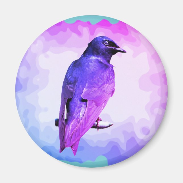 Vibrant Purple Martin Magnet (Front)