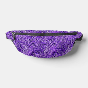 Vibrant Purple Paisley Bum Bags