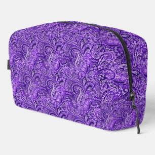 Vibrant Purple Paisley Dopp Kit