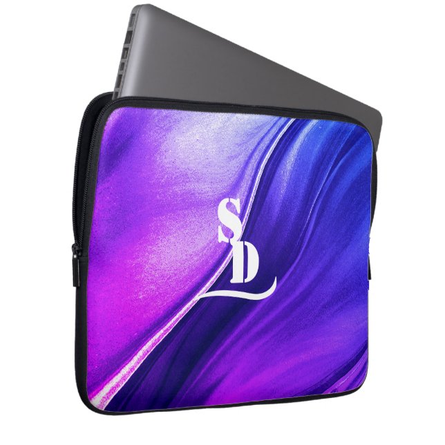 Vibrant Purple Pink Laptop Sleeve  (Front Right)