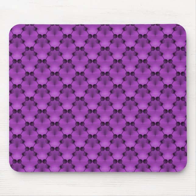 Vibrant Purple Retro Funk Circles Mousepad (Front)