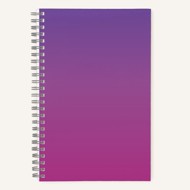 Vibrant Purple to Pink Gradient Notebook (Front)
