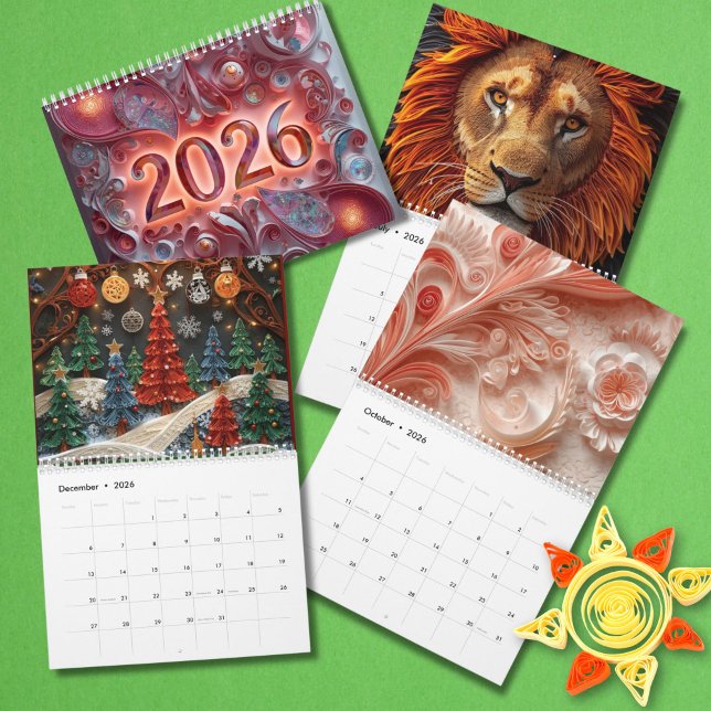 Vibrant  Quilled Designs 2026  Calendar (Creator Uploaded)