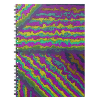 Vibrant Radial Stripe Pattern Notebook