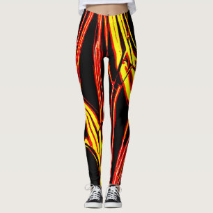 Vibrant Radiant Neon Hues Pattern Leggings