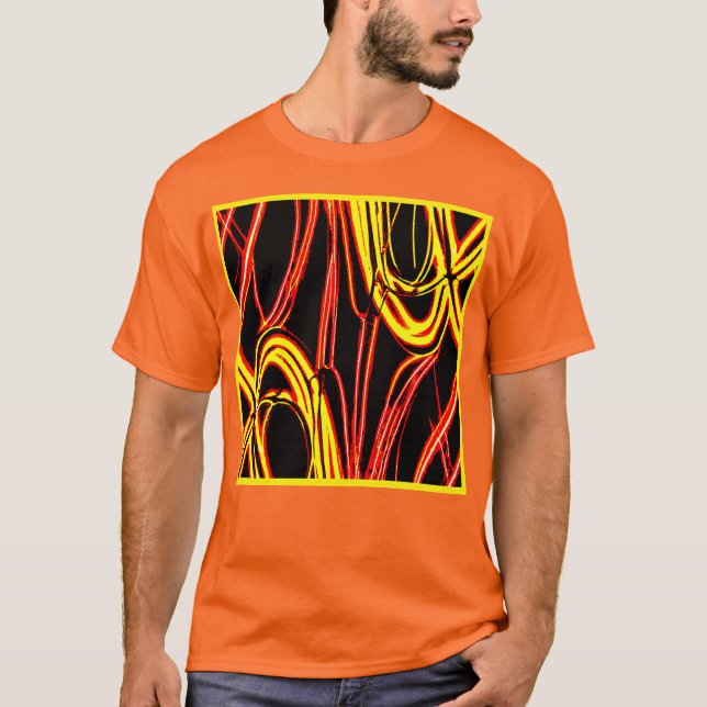 Vibrant Radiant Neon Hues Pattern T-Shirt (Front)