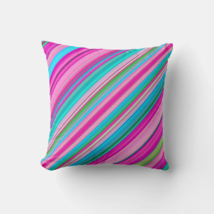 Vibrant Rainbow Colours Stripes Pattern-21056 Cushion